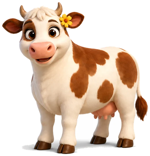 Daisy, the gentle cow from Tibino Kids
