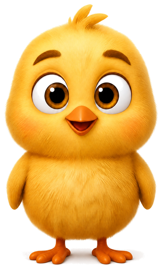 Pip, a tiny yellow chick