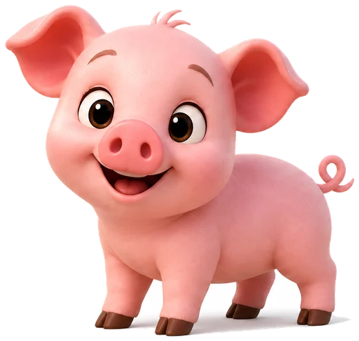 Rosie, the bouncy piglet from Tibino Kids
