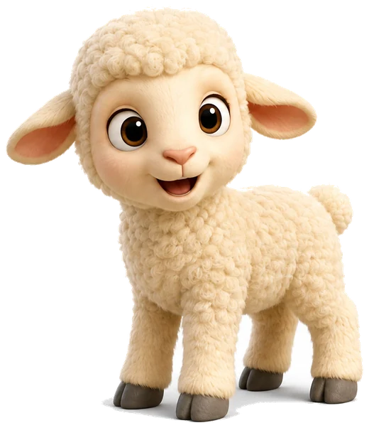 Woolly, the littlest lamb from Tibino Kids